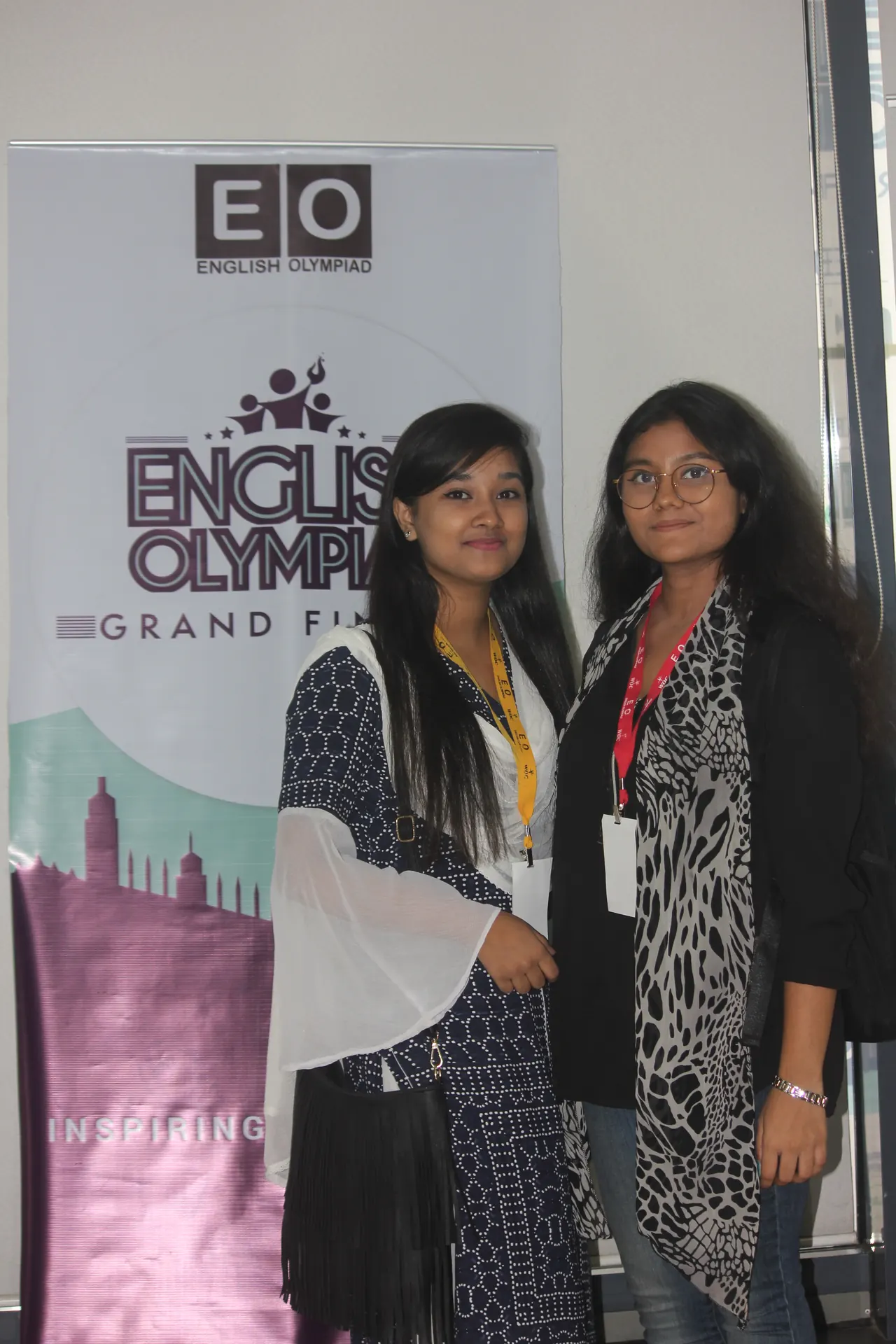 Two participants at the English Olympiad Grand Finale